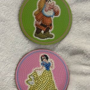 10-6.  Snow White and 7 Dwarfs Diamond Art Coasters